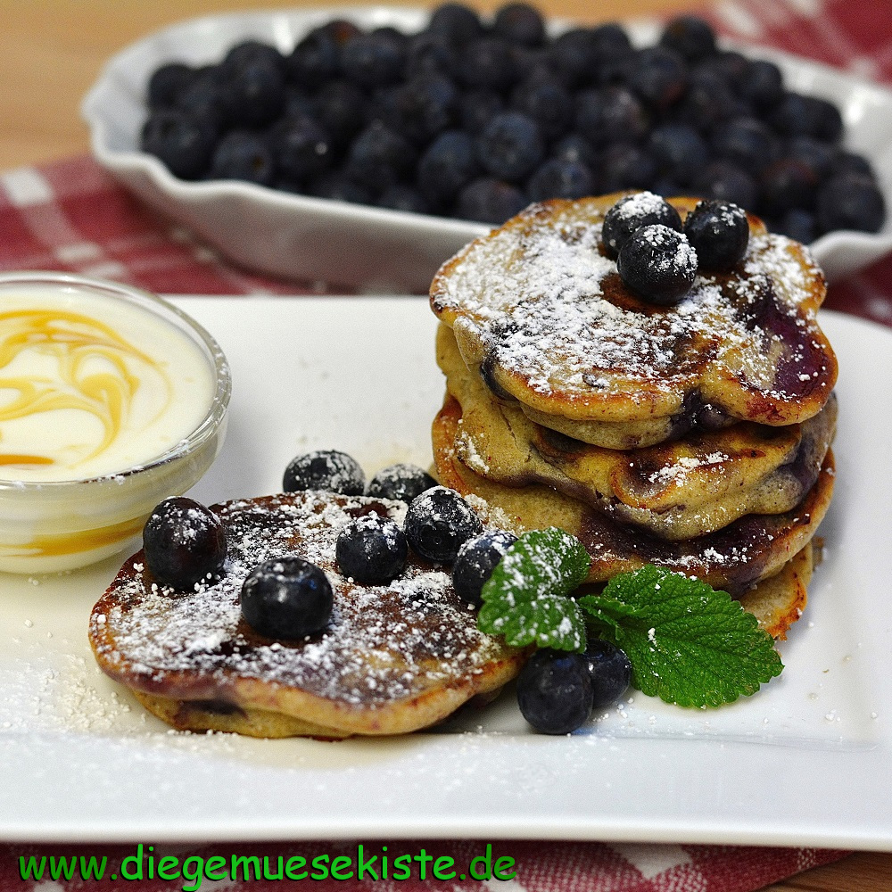 Pancakes mit Heidelbeeren