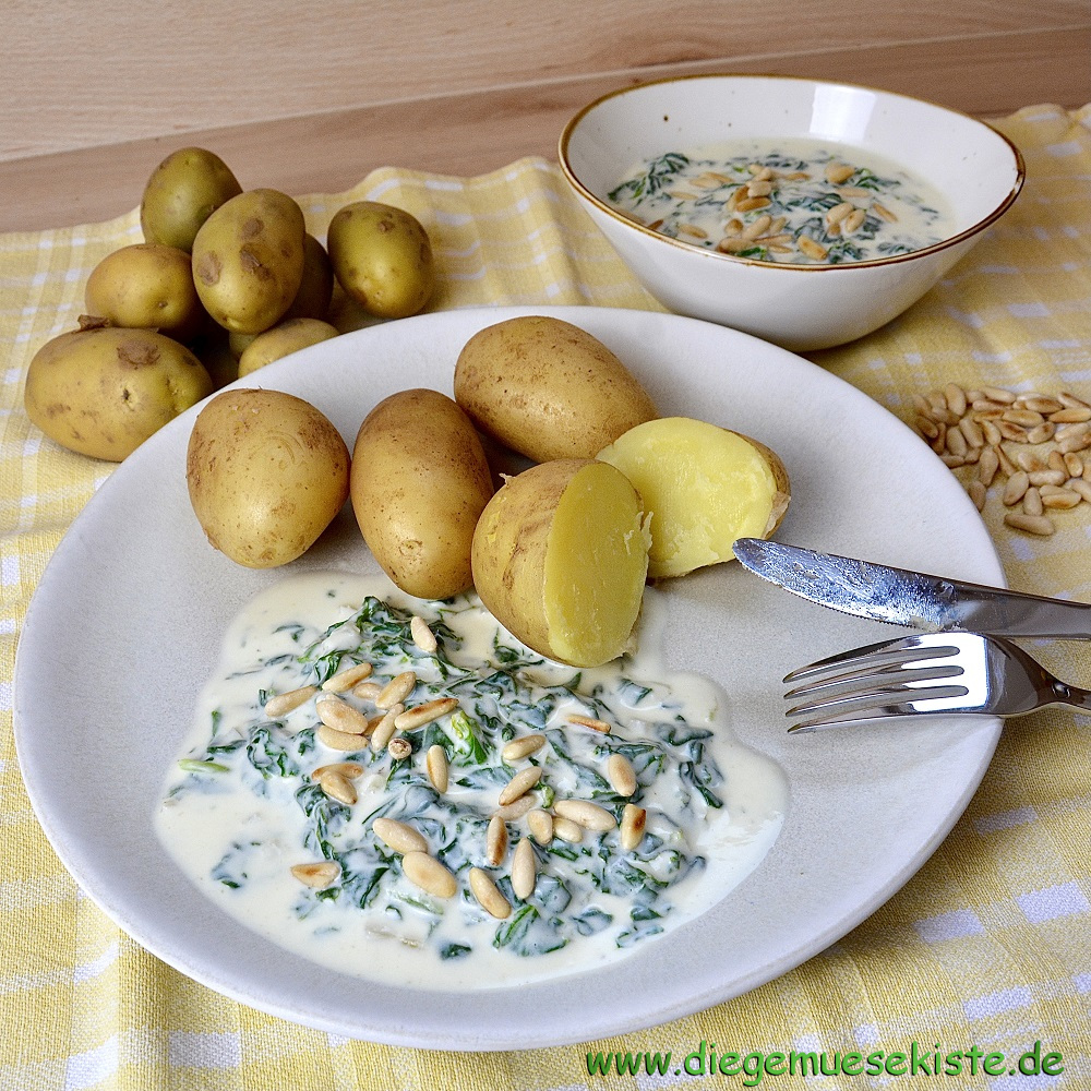 Frühkartoffeln mit Spinat-Dip