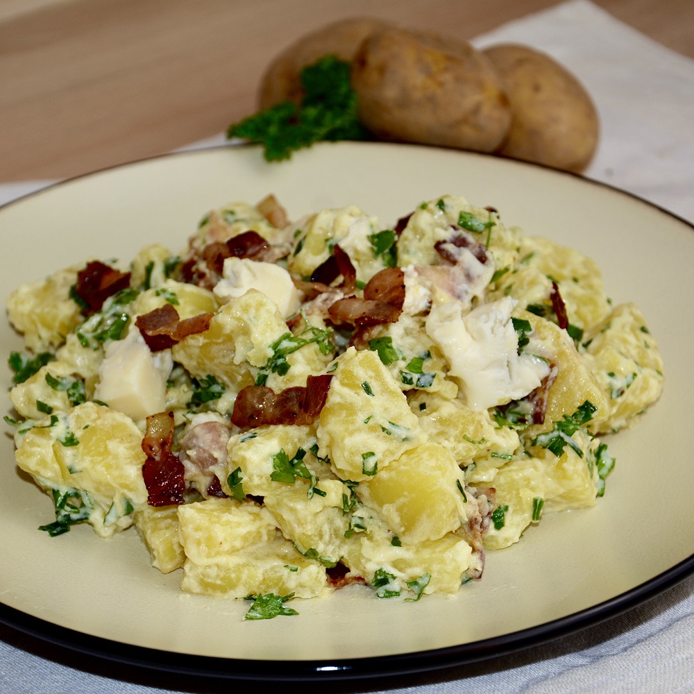 Kartoffelsalat mit Gorgonzola und Bacon – Die Gemüsekiste