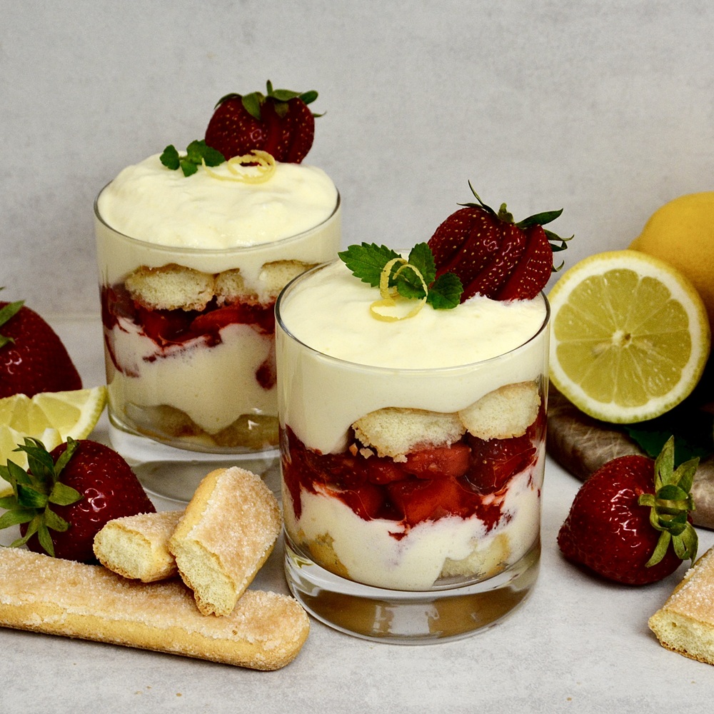 Erdbeer-Tiramisu mit Limoncello-Creme