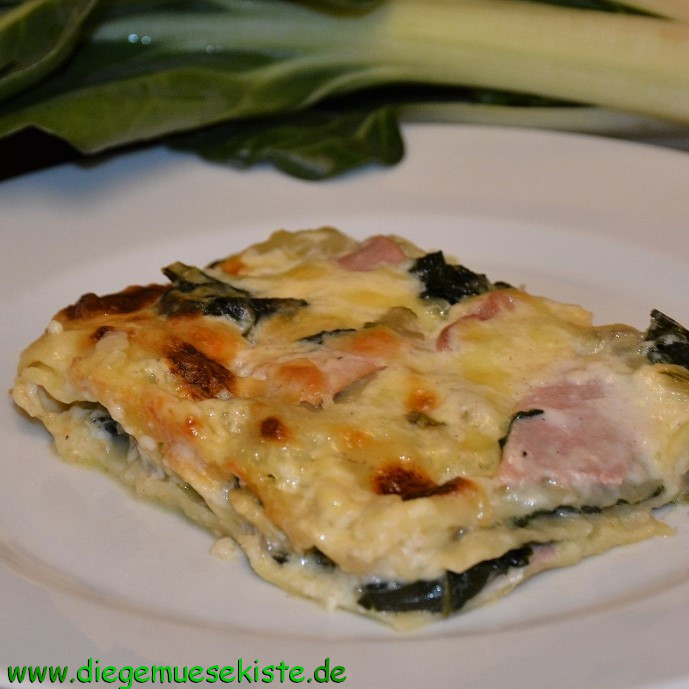 Mangold-Schinken-Lasagne