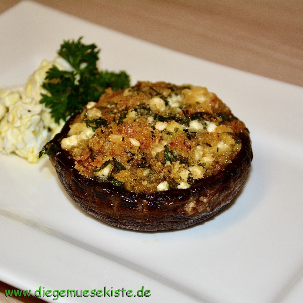 Portobello mit FetaFüllung Die Gemüsekiste