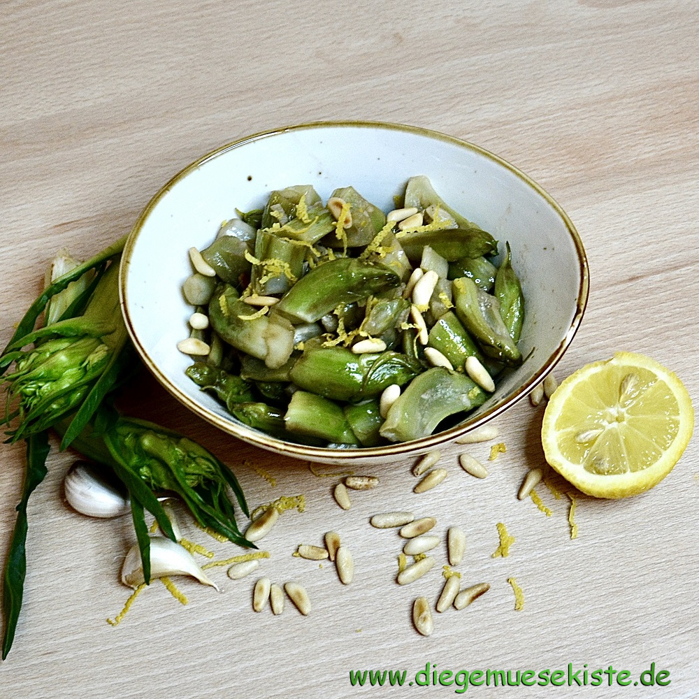 Puntarelle aus der Pfanne