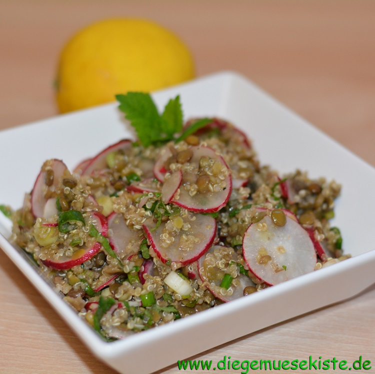 Radieschen-Quinoa-Salat mit Linsen
