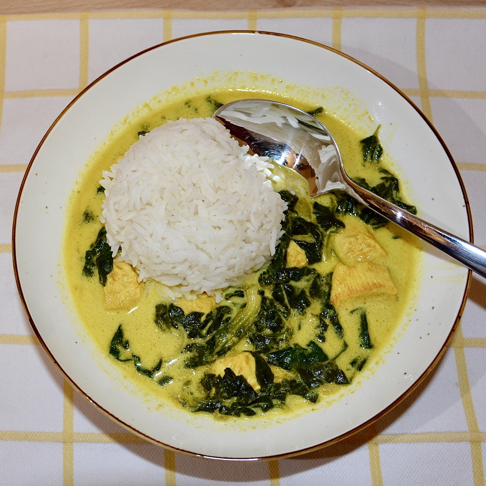 Spinat-Hähnchen-Curry