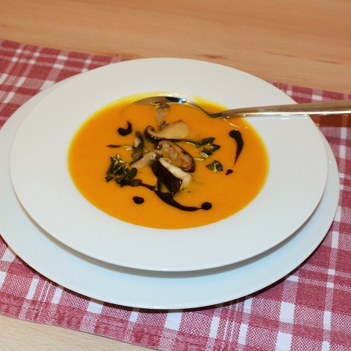Kürbissuppe mit Shiitake