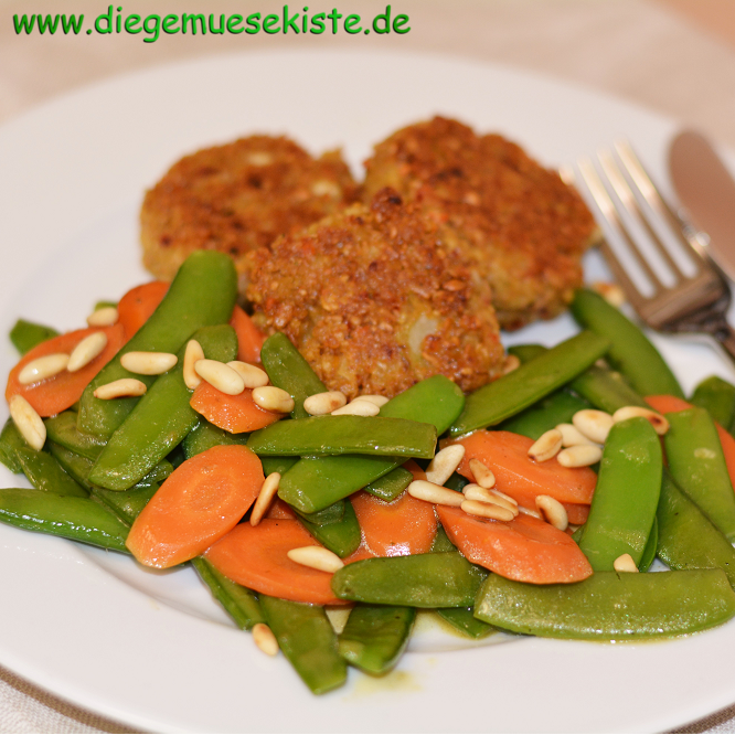 Zuckererbsen-Möhren-Gemüse